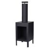 ProGarden Vuurhaard met schoorsteen 100 cm zwart