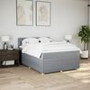 vidaXL Boxspring met matras stof lichtgrijs 140x190 cm
