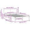 vidaXL Bedframe met hoofdeinde Naturel 120 x 200 cm Massief grenenhout