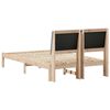 vidaXL Bedframe Bruin en lichtgrijs 120 x 190 cm Massief grenenhout