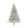 vidaXL Kunstmatig Voorverlicht Kerstboom met 300 LED Zilver 180 cm PET