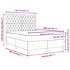 vidaXL Boxspringbed met matras Donkerblauw 140 x 200 cm Stof