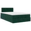 vidaXL Ottoman bed met matras en LED's 120x200cm fluweel donkergroen