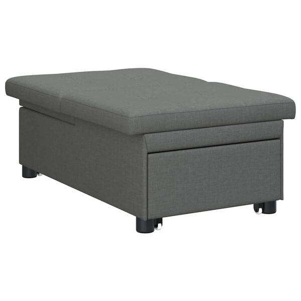 vidaXL Sofa Bed Donkergrijs 194 x 67 x 37 cm Stof