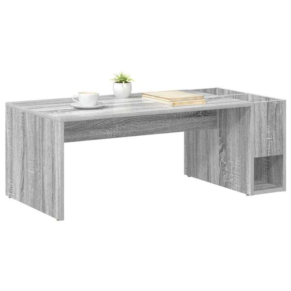 vidaXL Salontafel Grijs Sonoma 101,5 x 50 x 37 cm Bewerkt hout