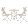 vidaXL 3-delige Bistroset staal wit