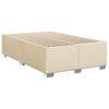 vidaXL Boxspring met matras stof cr&egrave;mekleurig 120x200 cm