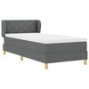 vidaXL Boxspringbed met matras Donkergrijs 90 x 190 cm Stof