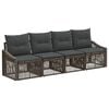 vidaXL Tuinbankenset 4 st Grijs poly rattan