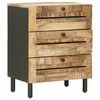 vidaXL Nachtkastje Naturel 50 x 33 x 62 cm Massief Mango Hout