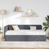 vidaXL Hoekbedframe met matras Donkergrijs 90 x 190 cm Fluweel