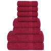 vidaXL 8-delige Handdoekenset FROGN 360 g/m&sup2; bordeaux