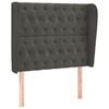 vidaXL Hoofdbord met randen 93x23x118/128 cm fluweel donkergrijs