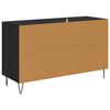 vidaXL Dressoir met lade Zwart Eiken 100 x 36 x 60 cm Bewerkt hout