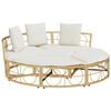 vidaXL Loungebed voor buiten zonder luifel poly rattan