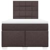 vidaXL Boxspring met matras stof donkerbruin 120x190 cm