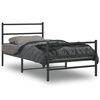 vidaXL Bedframe met hoofd- en voeteneinde&nbsp;metaal zwart 100x200 cm