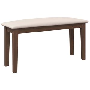 vidaXL Bank 90 cm massief hout rubber bruin