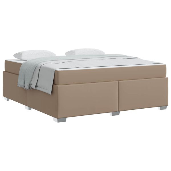 vidaXL Bedframe met matras Cappuccino 180 x 200 cm Stof
