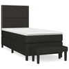 vidaXL Boxspring met matras stof zwart 100x200 cm