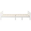 vidaXL Bedframe zonder matras massief grenenhout wit 75x190 cm