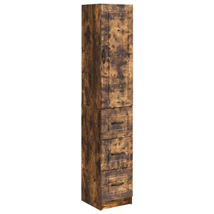 vidaXL Kastenset 2 st 33 x 34,5 x 87 cm Bewerkt hout Gerookt eiken