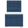vidaXL Boxspring met matras stof blauw 90x200 cm