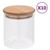 vidaXL Opbergpotten met bamboe deksel 10 st 600 ml glas