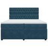 vidaXL Boxspring met matras fluweel donkerblauw 200x200 cm