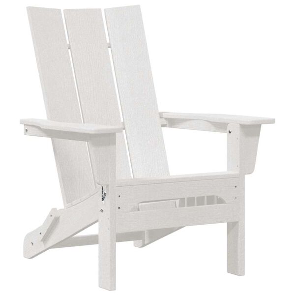 vidaXL Vouw Adirondack Stoel Wit 80,5 x 74,5 x 92 cm HDPE
