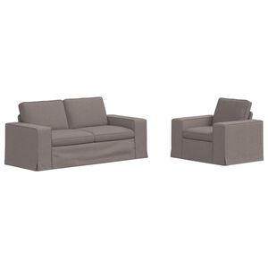 vidaXL Bank 2 pcs Taupe