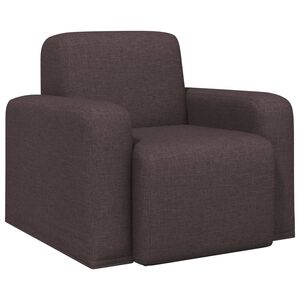 vidaXL Fauteuil Donkerbruin Stof