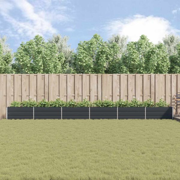 vidaXL Plantenbak Antraciet 195 x 100 x 45 cm Gegalvaniseerd staal