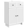 vidaXL Dressoir met lade Hoogglans Wit 66 x 34,5 x 90 cm Bewerkt hout