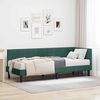 vidaXL Hoekbedframe met Matras met hoofdeinde 2 pcs Groen Fluweel