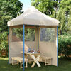 vidaXL Partytent Beige 200 x 200 x 306 cm Oxford Stof