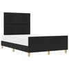 vidaXL Bedframe met hoofdeinde Zwart 120 x 200 cm Stof