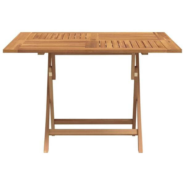 vidaXL Tuintafel inklapbaar 110x110x75 cm massief teakhout