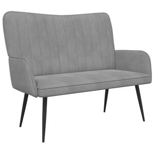 vidaXL 2-Zits Sofa Lichtgrijs 115 x 61 x 87 cm Fluweel (V)