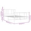 vidaXL Bedframe met hoofd- en voeteneinde metaal zwart 100x190 cm