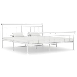 vidaXL Bedframe metaal wit 180x200 cm