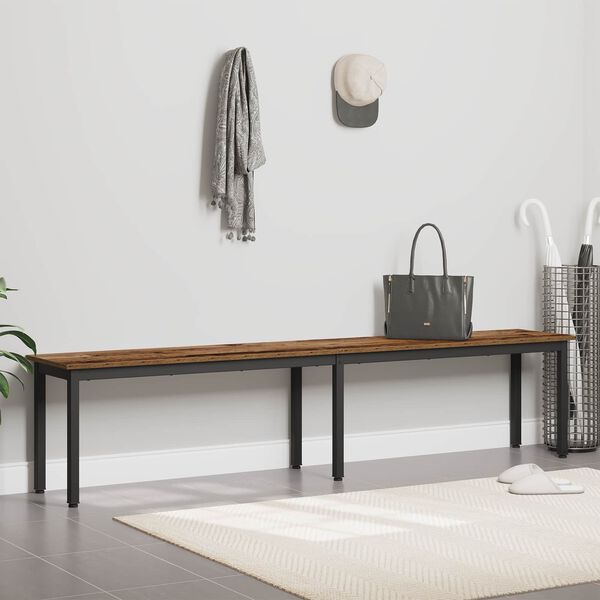 vidaXL Bank Oudhout 200 x 35 x 45 cm Bewerkt hout