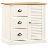 vidaXL Dressoir met lades VIGO 78x40x75 cm massief grenenhout wit