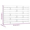 vidaXL Hoofdbord wandmontage 81x3x63 cm massief grenenhout zwart