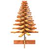 vidaXL Kerstdecoratie kerstboom 100 cm massief grenenhout wasbruin