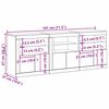 vidaXL LED Sideboard Oud Hout 181 x 37 x 67 cm Bewerkt hout