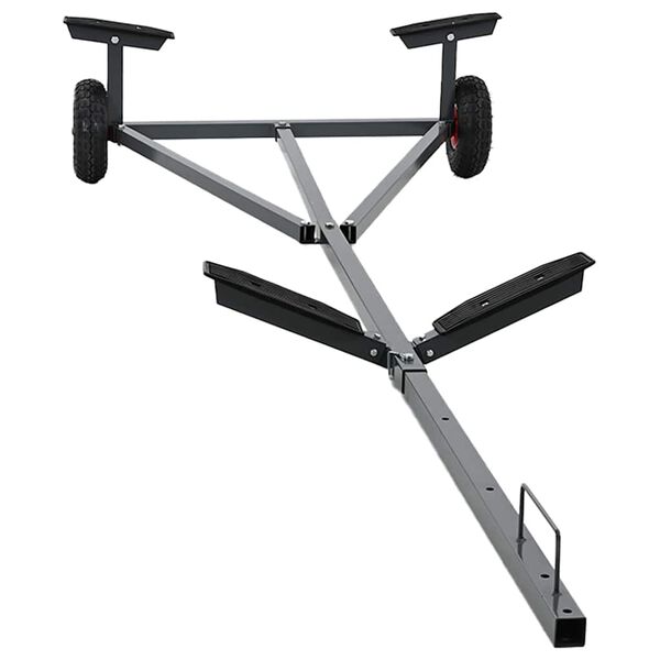 vidaXL Boottrailer Zilver 302 x 107 x 42 cm Staal