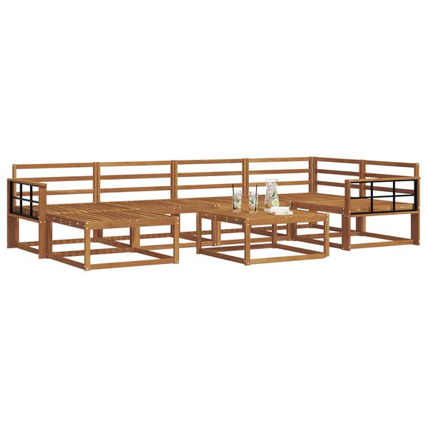 vidaXL Buiten bankenset 7 pcs Naturel Massief Acaciahout