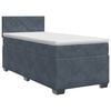 vidaXL Boxspringbed met matras Donkergrijs 90 x 190 cm Fluweel