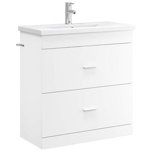 vidaXL Badkamermeubelset Wit 81 x 40 x 84,5 cm Bewerkt hout
